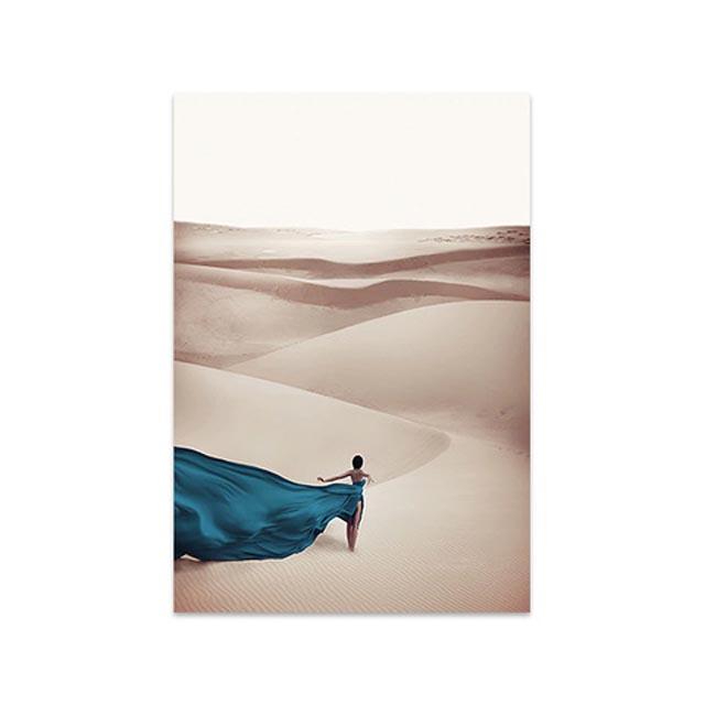 Coastline Blue Ocean Wall Poster Print Sea Reef Nordic Canvas Painting Landscape Modern Home Picture Decoration Living Room Art