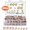Carbon Steel Color Zinc 100pcs Elastic Clamp Set Japanese Clamp Clamp Box Water Pipe Clamp Gas Clamp Steam Pipe Clamp