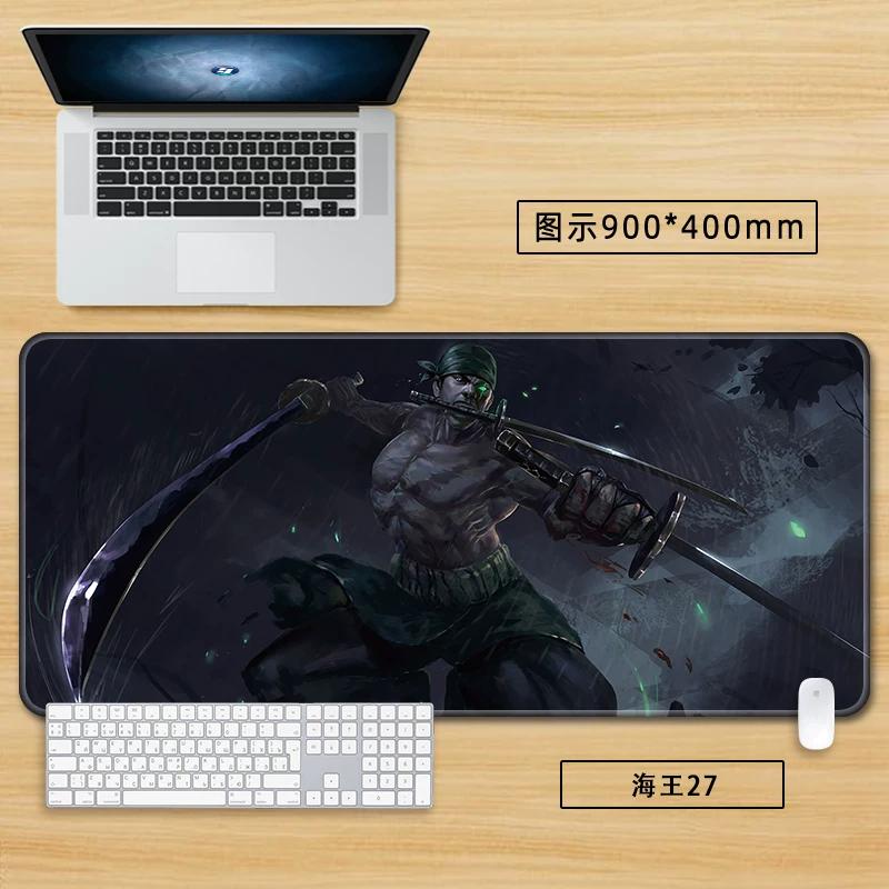 Anime Merchandise ONE PIECE Office Mouse Pad Oversized Boys Nautical King Animation Game Roronoa Zoro Computer Keyboard Cute Large Desktop Table Mat