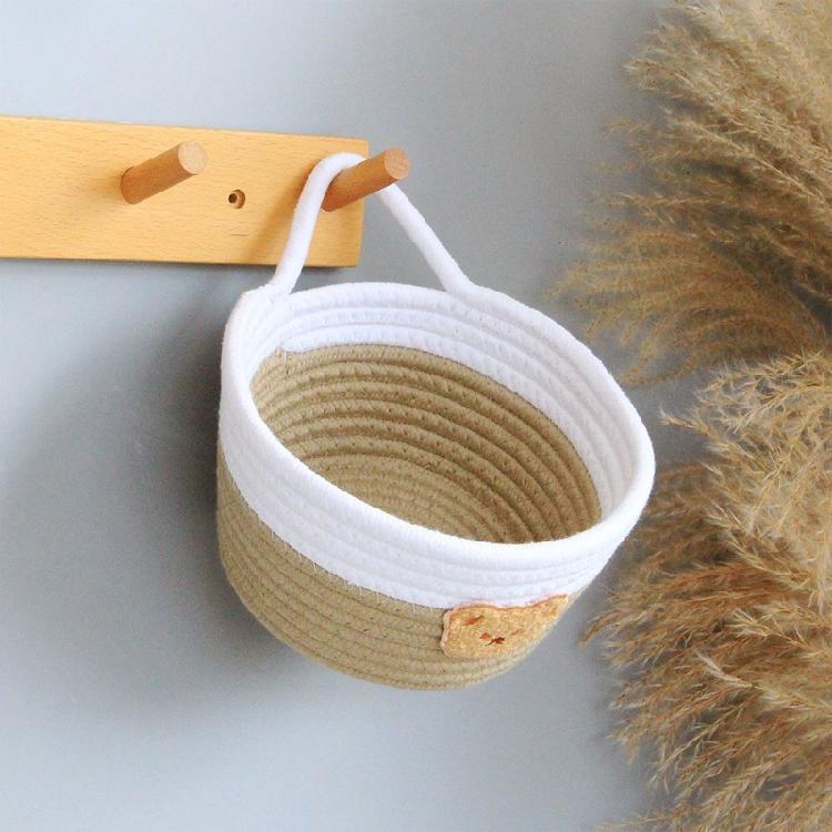 Small Woven Storage Baskets with Handles Basket for Kids Home Decor Toy Basket
