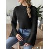 Women S Cropped Mock Neck Flared Sleeve Pullover Sweater
