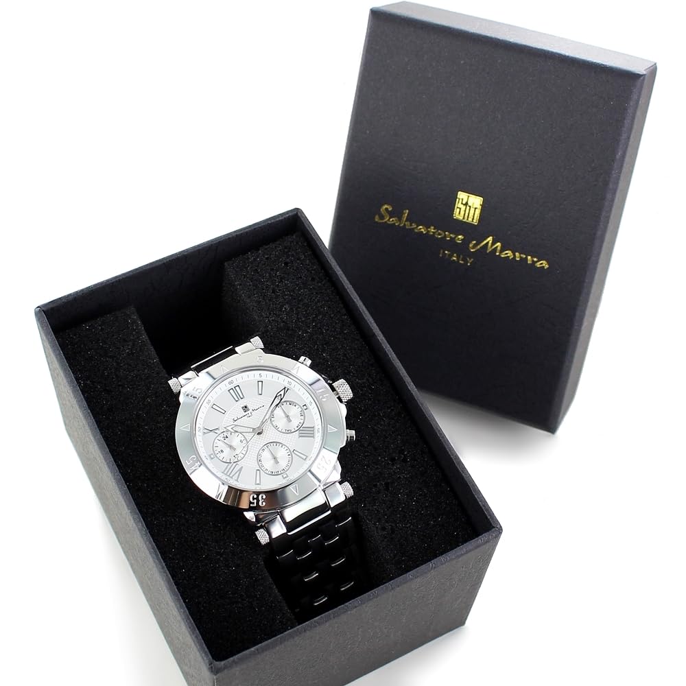 Salvatore Marra 10 ATM Water Stainless Steel Bracelet Men's Watch, Resistant, [No.1]