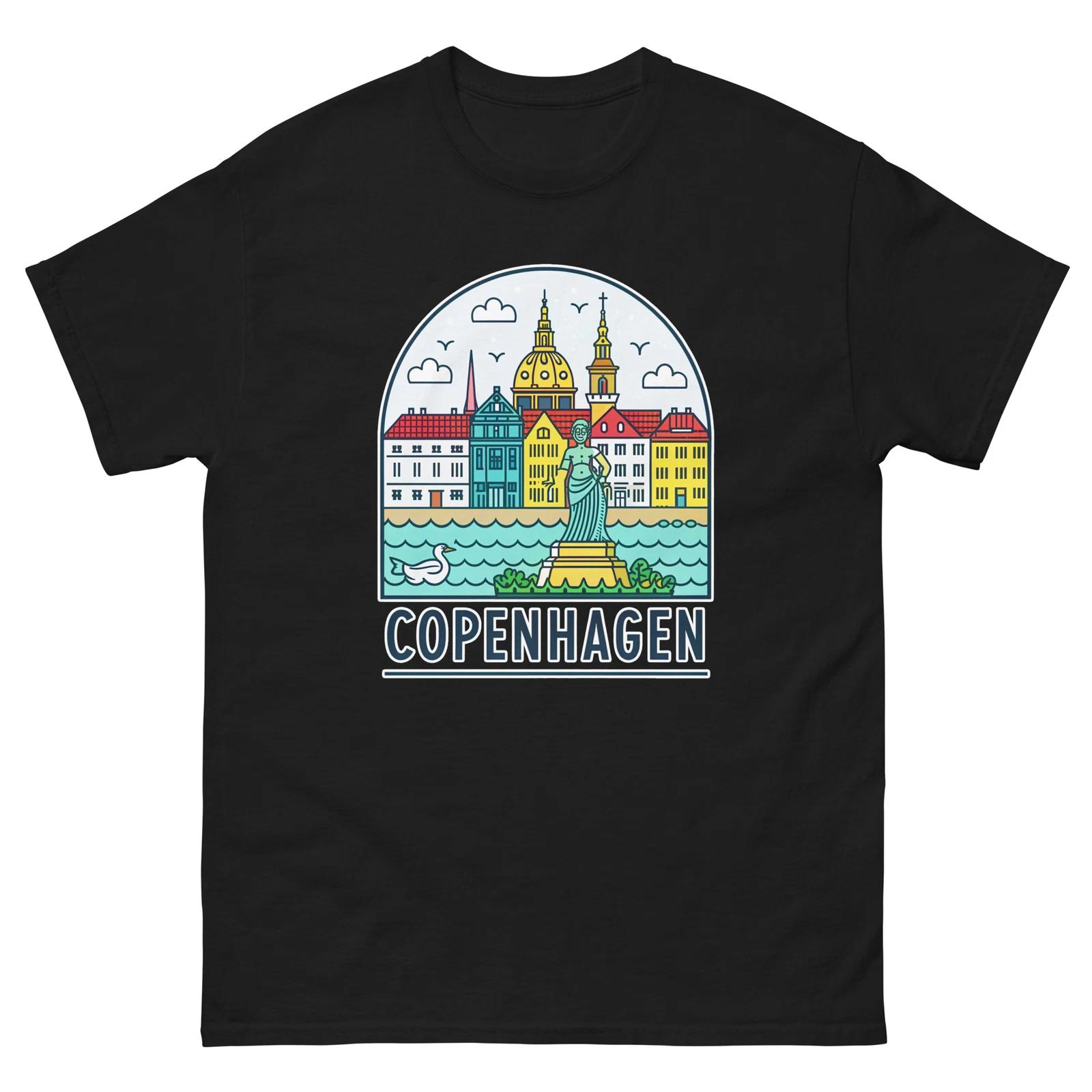 Copenhagen World Travel Urban Area City T-Shirt 4XL