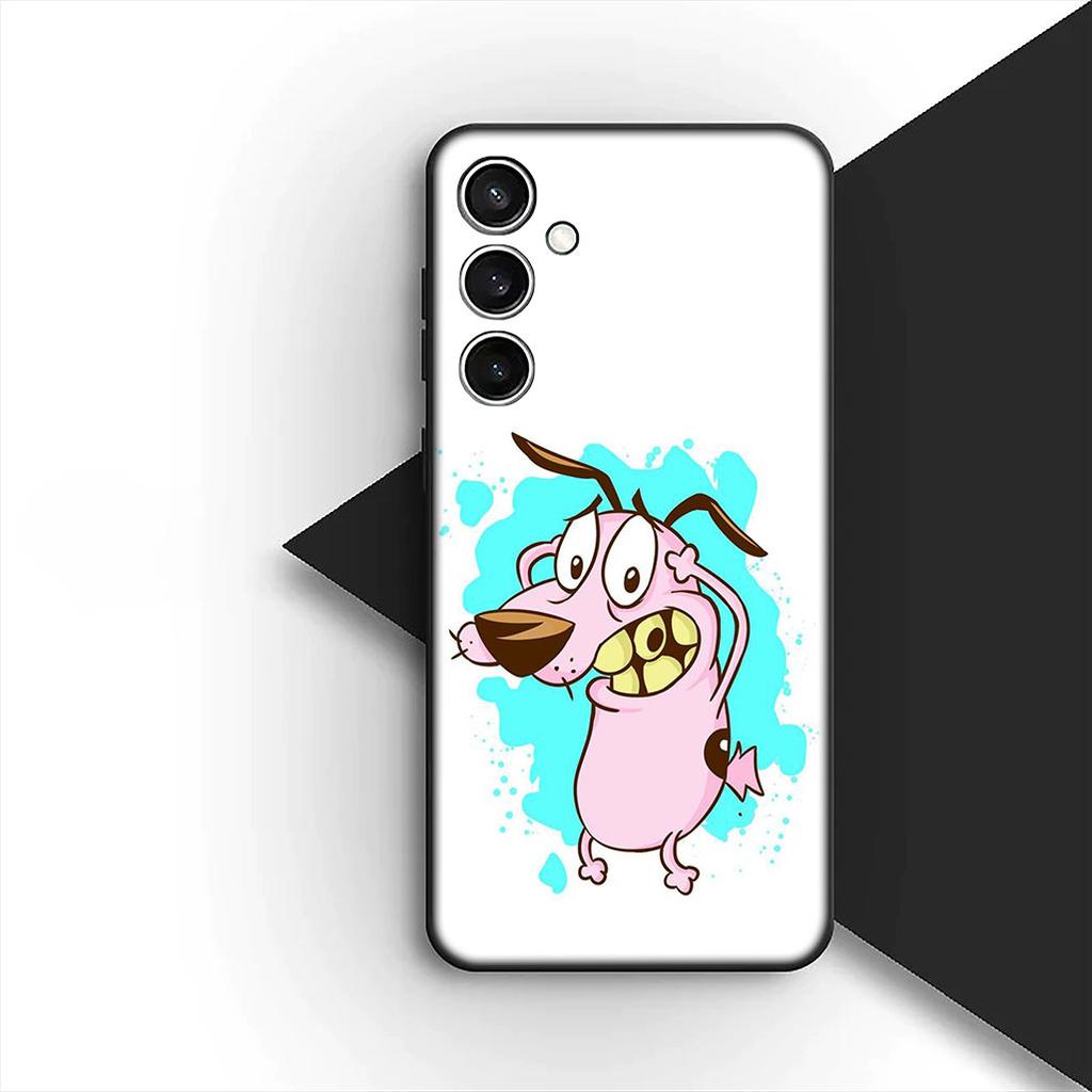 Anime C-Courages C-Cowardlys Dog Phone Case for Samsung Galaxy S20 S22 S21 FE Ultra Plus A07 A17 A15 A16 A25 A57 A37 Cover