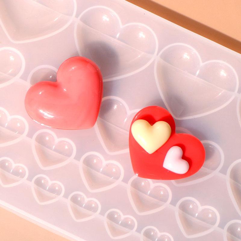 3 Size Love Heart Silicone Mold Pendant Casing Molds for Handmade DIY Resin Jewelry and Gift Making