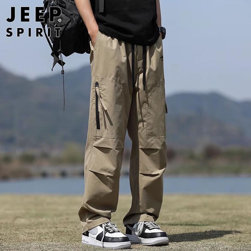 JEEP SPIRIT Herren Sommer Locker Gerade Cargohose