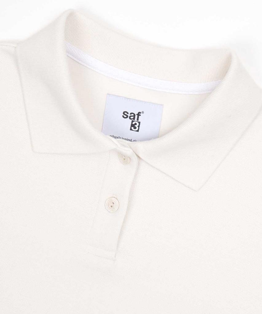 SAFARISPOT 1/2 Rover Low Pique Long Sleeve (Cream/Grey)