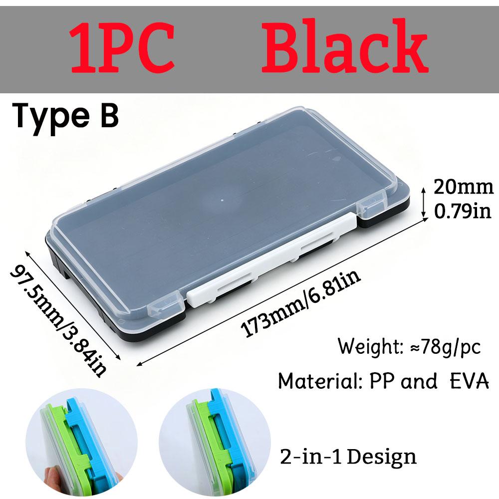 1PC Fly Fishing Box Multi-style Foam/Compartment Tackle Case Waterproof Transparent Hook Lure Storage Box for Trout Bass Angling