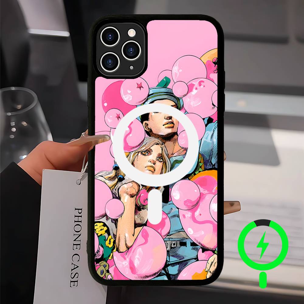Anime Jojo Bizarre Adventure Magnetic Matte Phone Case For IPhone 16 17 15 14 13 12 11 For Magsafe Wireless Charge Cover