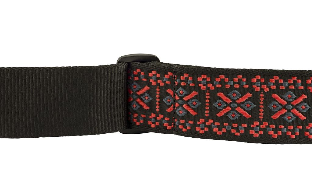 Fender Pasadena Woven Lattice Instrument Strap, Red, 2" (Canadian-made Strap)
