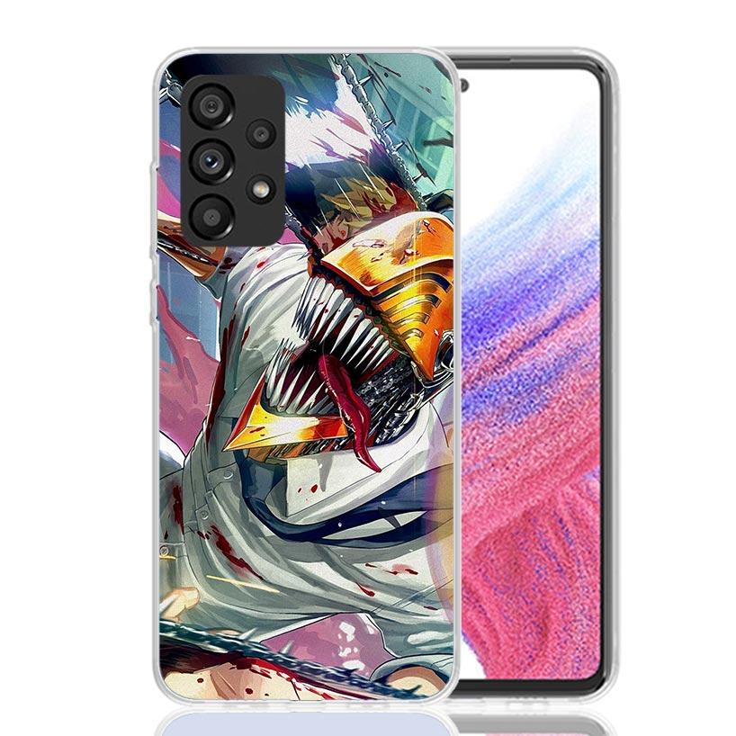 C-Chainsaw Mans Denji Phone Case For Samsung Galaxy A52 A32 A22 A12 A02S A50S A30S A51 A31 AA71 Note 20 Ultra 10 S10 Plus Galaxy