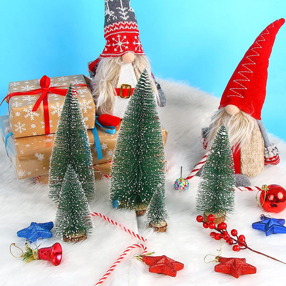 10-30CM Christmas Decoration Christmas Tree Pine Tree with Wooden Base for Home Decor Xmas Party New  New   Ornament