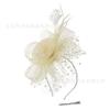 Popular European and American Bridal Headgear Feather Head Flower Horse Racing Festival Mesh Yarn Top Hat Mesh Yarn Feather Headgear