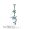 Zinc Zinc Alloy Dolphin Belly Button Ring Tassel  Personalities   Navel Jewelry