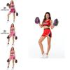 Cheerleader-Kostüm aus Milchseide für Bühnenauftritte und Cosplay für Damen