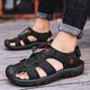 Men's Plus Size Cowhide Summer Sandals - Outdoor Water and Beach Shoes
