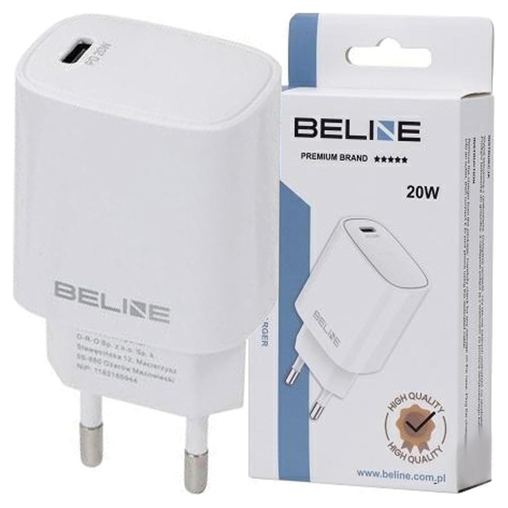 Beline Ład. Siec. 1X Usb-C 20W Biała/White (Only Head) Pd 3.0  Blncw20
