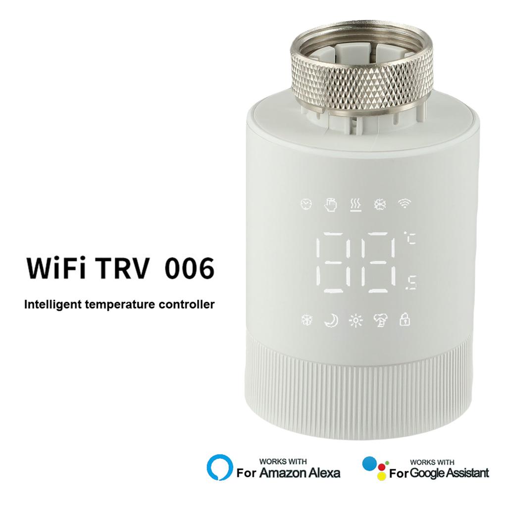 Mobile App Temperature Control Voice Control 88*54mm WiFi Radiator Control Battery Powered Device Home Temperature Control