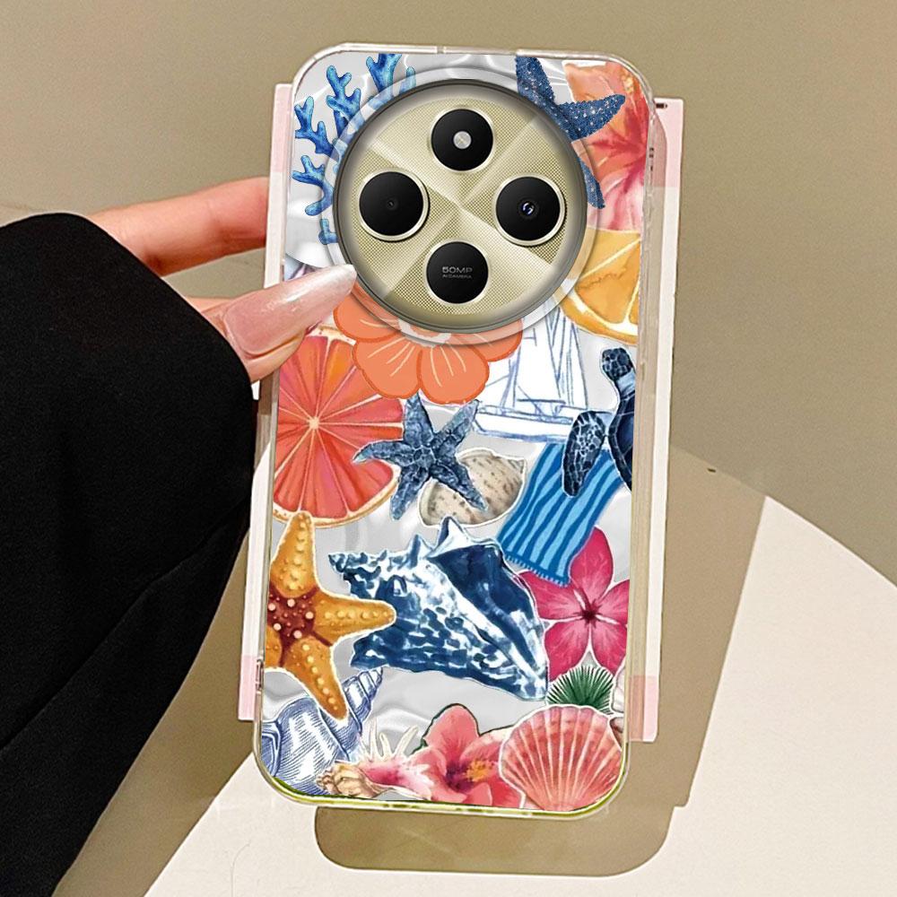 Fruit Sun Face Water Texture Phone Case for Xiaomi Redmi Note 14 13 12 11 11S 10 9 8 Pro 9C 13C 14C A5 A3 A4 A3X A1 A2 9A Cover