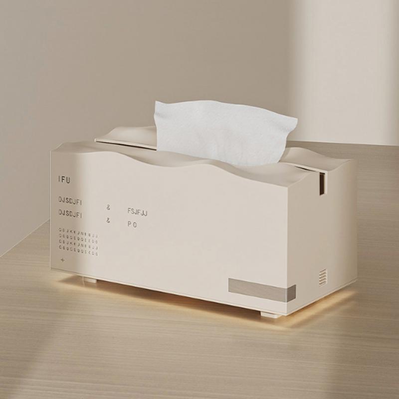 Tissue Box Holder Aesthetic Jam-Proof Tissue Cover Tabletop Decorative Organizer For Bedroom Living Room Bathroom Office