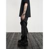 Black of Exit Dark Ro 3D Cutting Ruched Straight-leg Casual Pants Men and Women Niche Design Pants