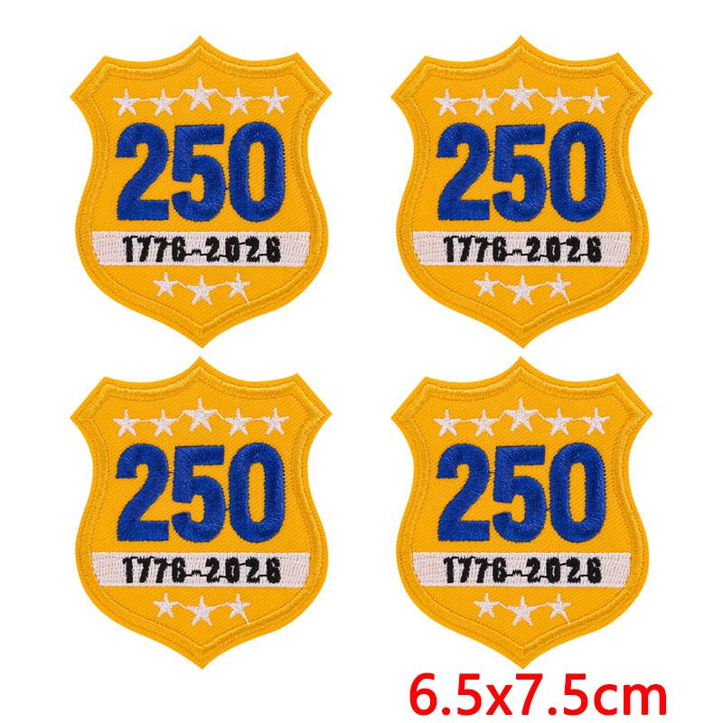 10Pcs USA Independence Day Embroidery Patches, Flag Eagle Bow Iron On Patches for Clothing Backpack Jeans DIY