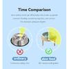 Small Dog Slow Feed Bowl Elevated Cat Drinking Eating Ceramic Bowls with Wooden Stand Pet Anti-Gulping Feeding Food Water Plate