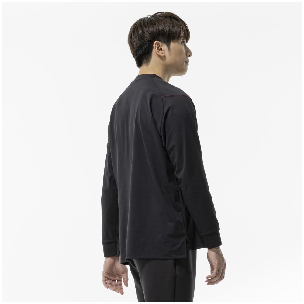 Mizuno Release Point Long Size Black Baseball/Softball T-Shirt, 12JADT53, 2XO,