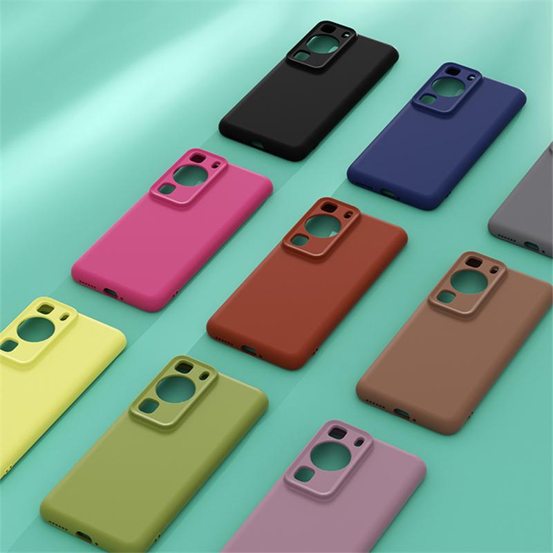 For Wireless Charging Magsafe Soft Liquid Silicone Phone Case For Huawei P60 P50 P40 Pro Magnetic Slim Skin Protection Cover