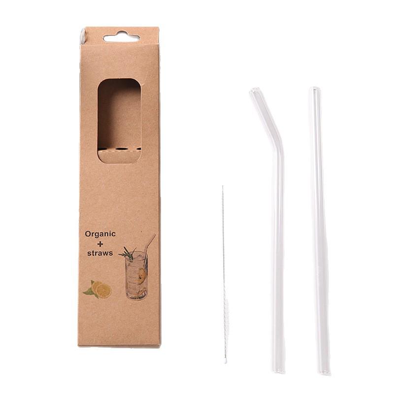 High-Temperature Resistant Transparent Glass Straw for Juice and Milk