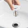 Sink Strainer Rebound Drain Plug Filter Metal Basin Pop-up Sink Filter With Hair Catcher Bathroom Sink Drain Stopper Strainer