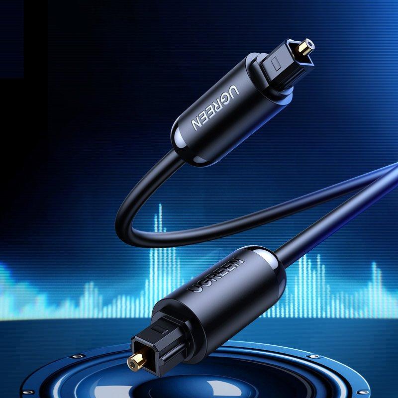 Ugreen 1.5m Toslink Optical Digital Audio Cable - Premium Black Finish
