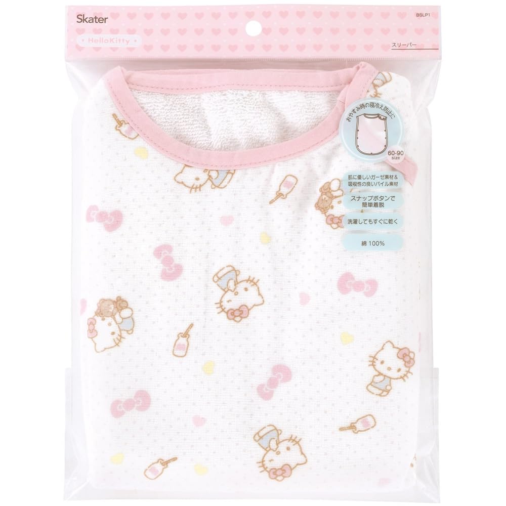 Skater Summer Sizes Baby Sanrio Hello Kitty Sleeper, 60-90, Quick-Drying Pajamas, Design, BSLP1-A