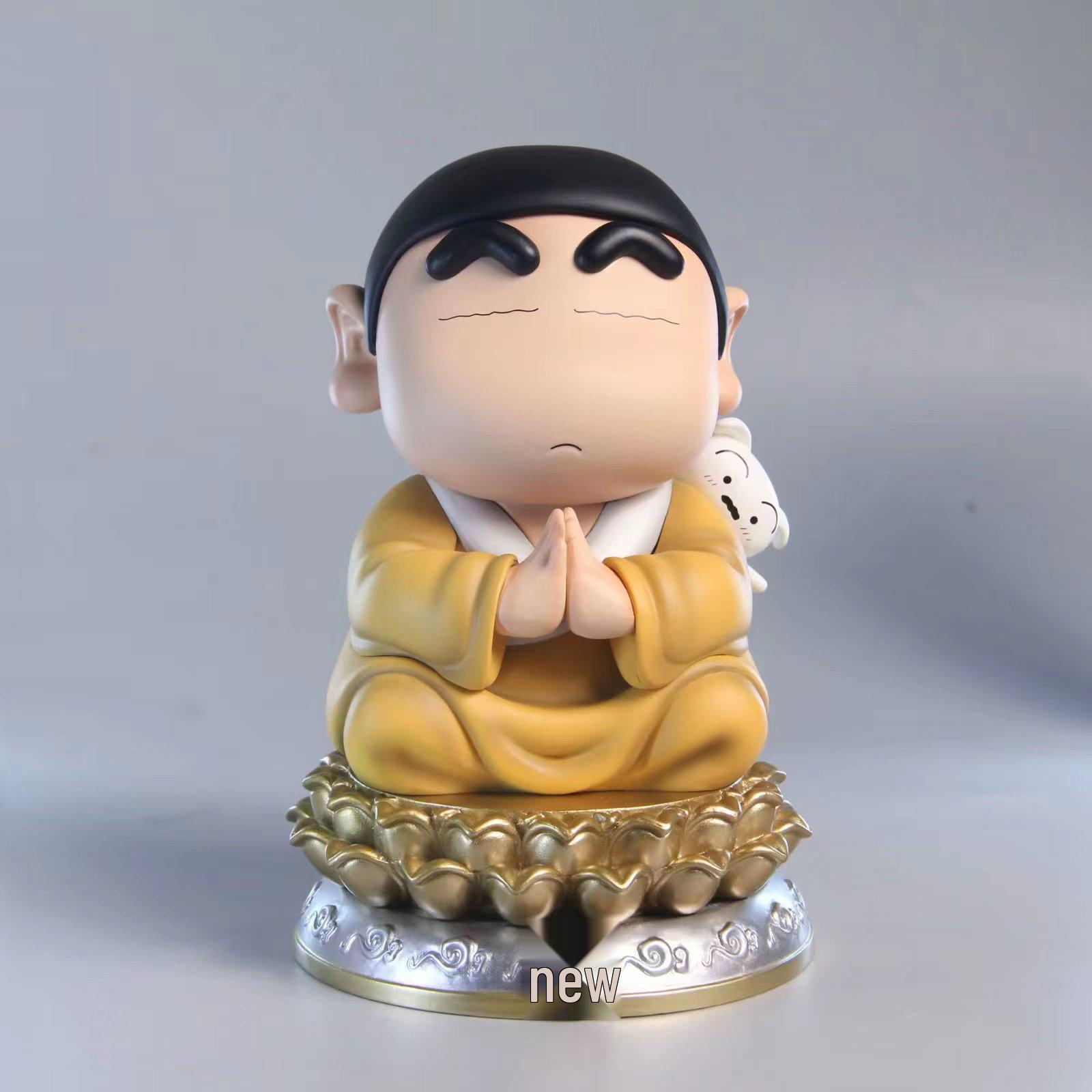 Crayon Shin-chan Ruyi Buddha Raincoat Figurine for Car or Office Decor