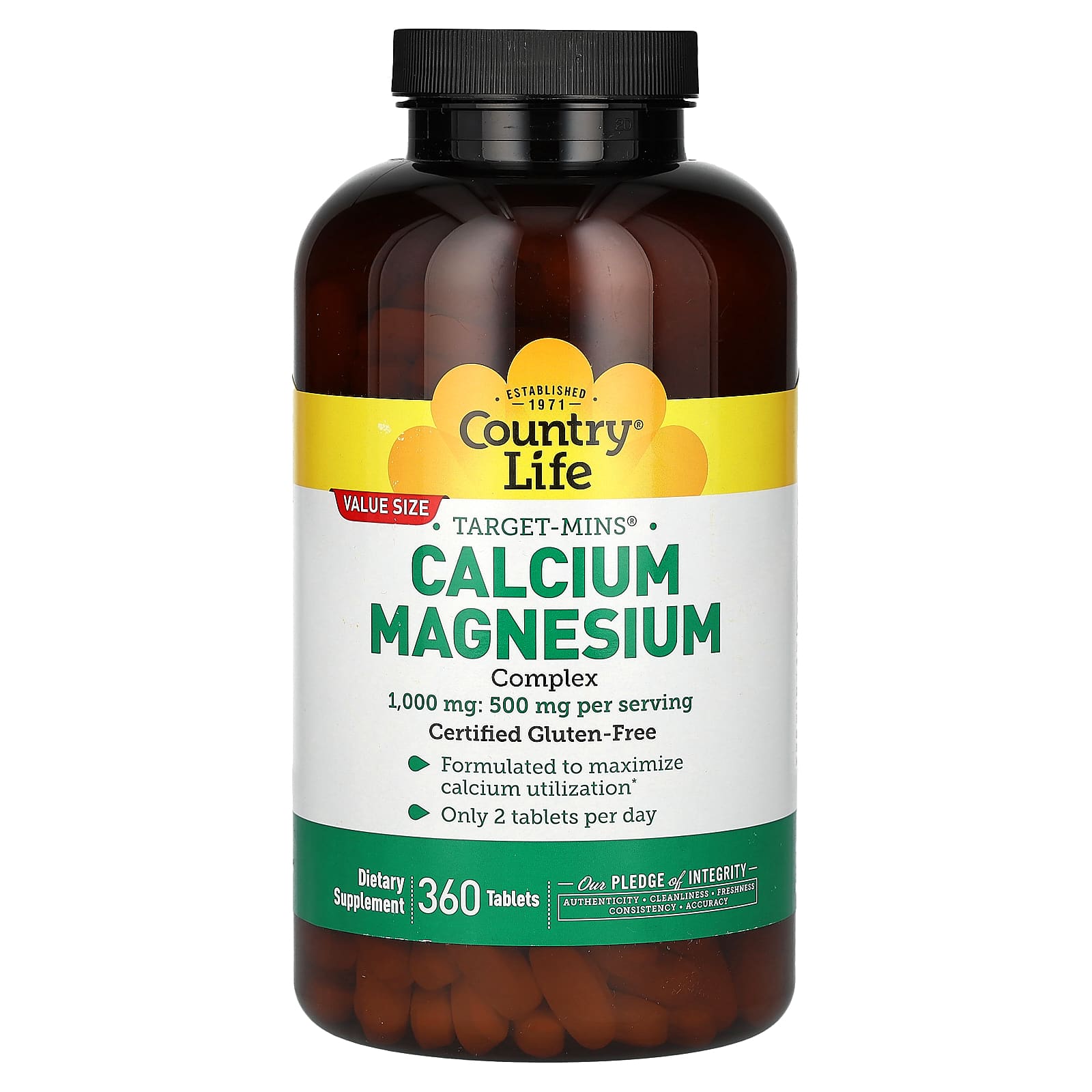 

Target-Mins, Calcium-Magnesium Complex, 1,000Mg, 360 Tablets (500Mg per Tablet)