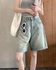 Trendy High-Waisted Women's Denim Shorts: Comfortable, Slimming, Retro-Inspired, Loose-Fit, Five-Point Petite Design for Summer