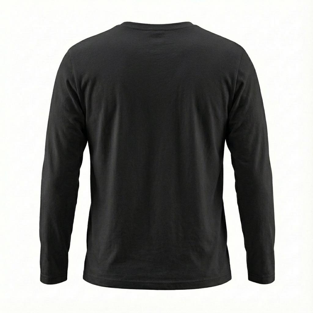 Herren Casual einfarbiges Basisshirt, Herren Sportoberteil mit Rundhalsausschnitt und langen Ärmeln