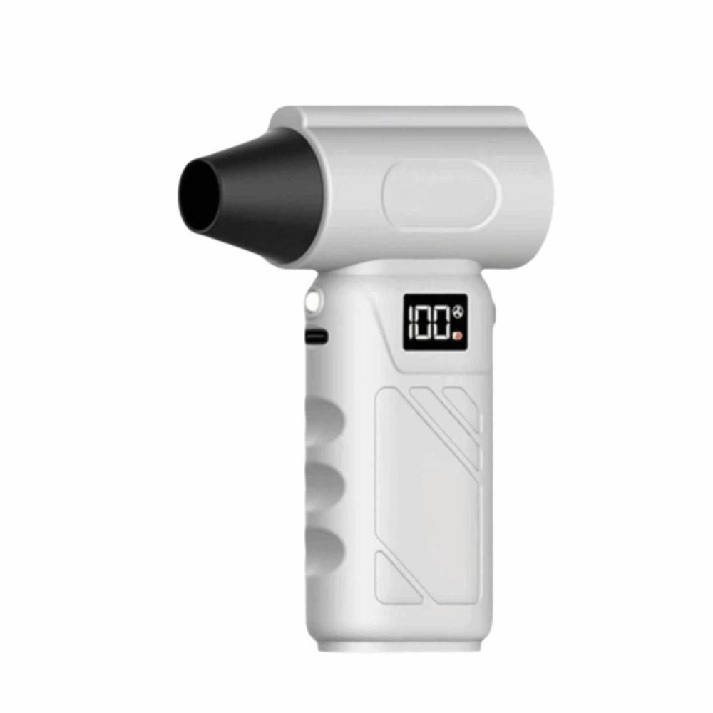 

USB Rechargeable Mini Compressed Air Duster Brushless Motor Electric Blower Turbo Fan Car Cleaning Hairdryer style білий