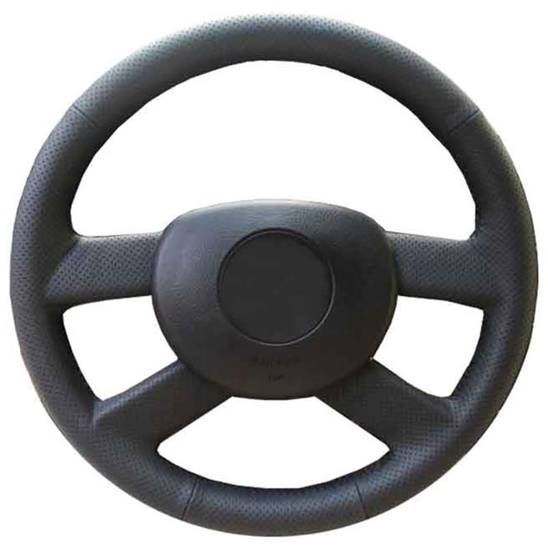 DIY Custom Original Car Steering Wheel Cover For Volkswagen VW Polo 2003-2006 Leather Braid For Steering