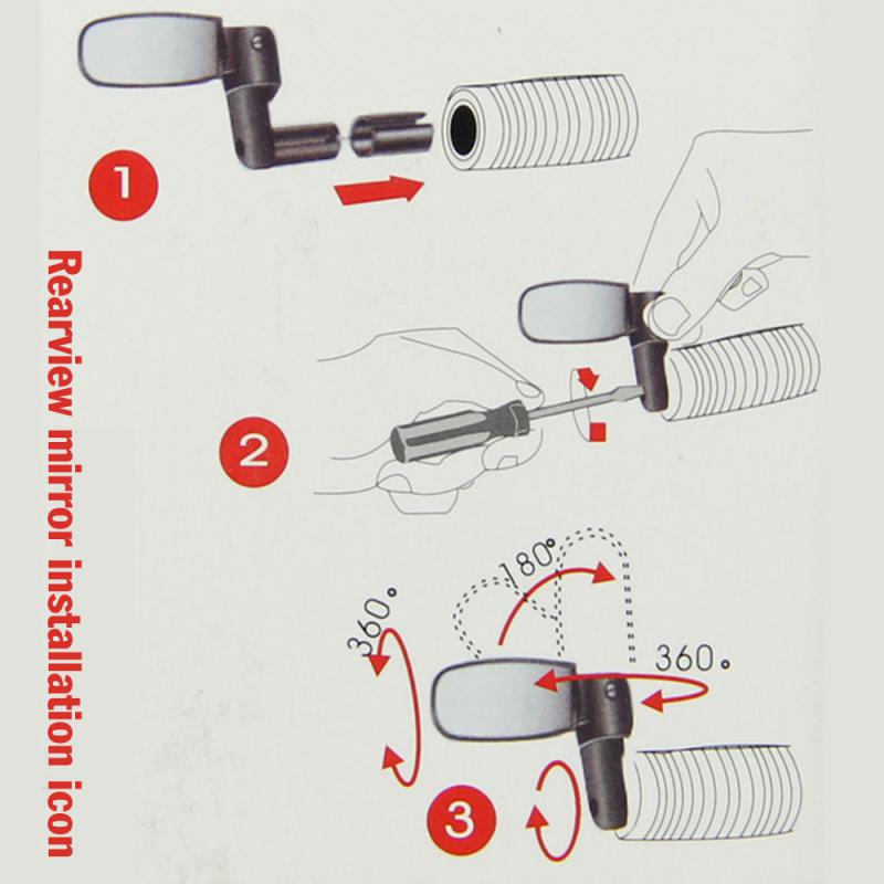 Rotate Wide Range Bike Mirrors Bike Handlebar Cycling Reflector Electric Scooter Bicycle Accessories Bicycle Rearview