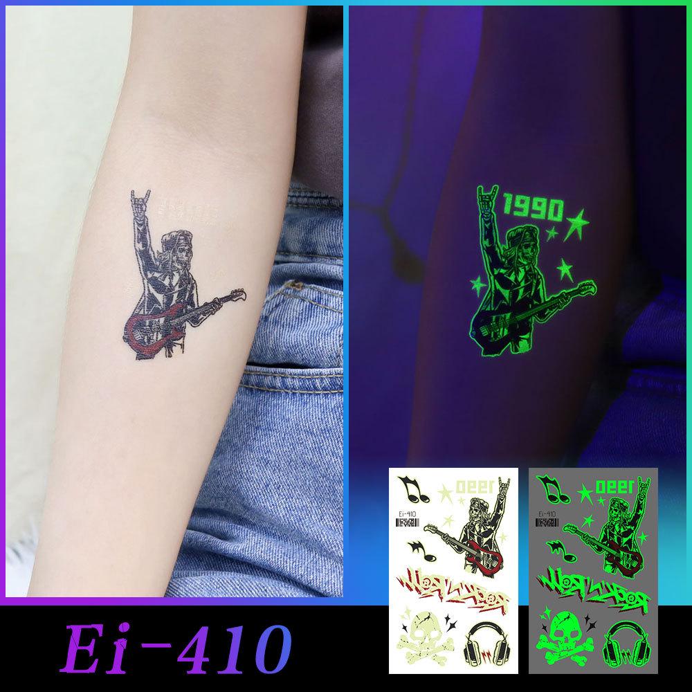 New Luminous Waterproof Rock Band Tattoo Stickers for Concerts & Music Festivals