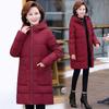 Women's Winter Puffer Cotton Padded Jacket Hooded Fleece Thick Parkas Warm Loose Long Overcoat Snow Coat Loose Female O