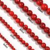 1 Strand 4/6/8/10/12mm Red Turquoise Stone Beads Round Natural Gemstone Beads For DIY Bracelet Necklace Jewelry Making Wholesale