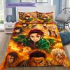 Demon Slayer Collection Bedding Set, 1 Duvet Cover & 2 Pillowcases, Home Bedroom, Perfect Gift for Anime Fans