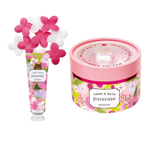 

Sunherb Happy Petit Gift, Rose Scent (Gift, Hand Cream and Bath Confetti Included)
