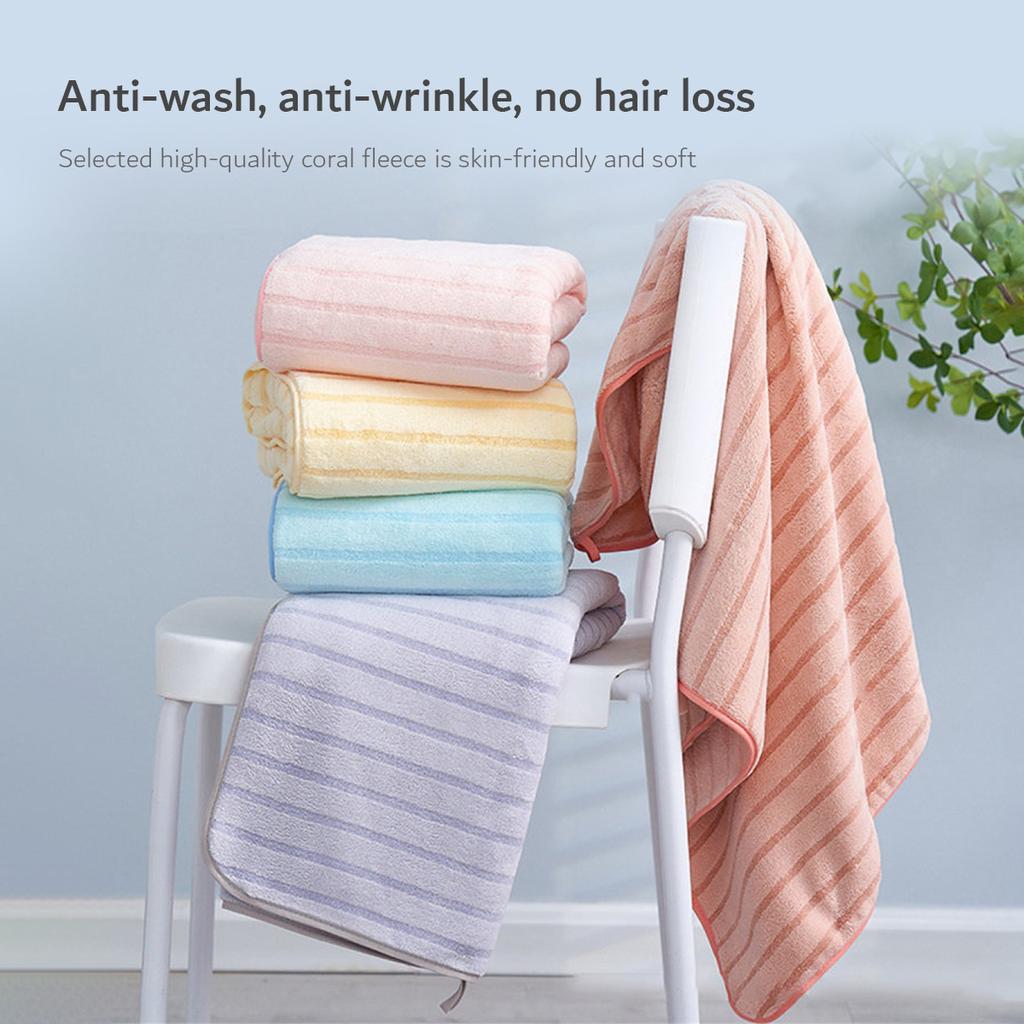 FASHION hibobi Coral Velvet Absorbent for Adults Face Towel Bath Set Soft Comfortable Bathroom,Water-absorbent and Not Easy to Shed