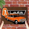 Lada Retro Metal Tin Sign Garage Wall Decor Vintage Car