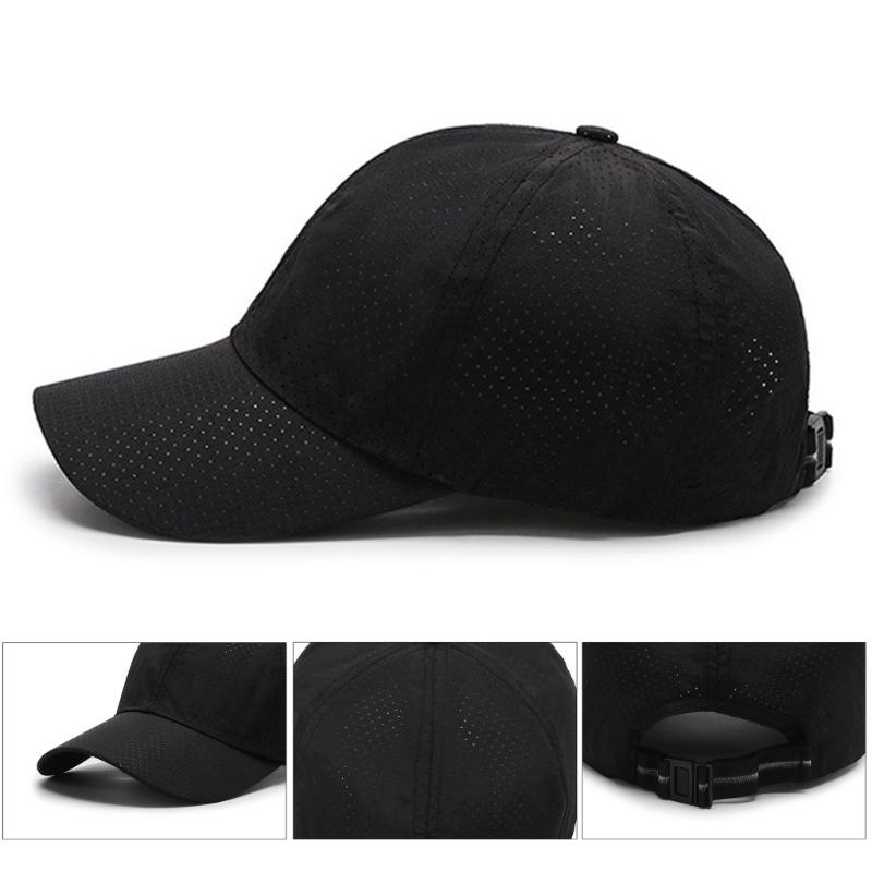 Breathable Quick Drying Baseball Caps Adjust Size Sun Hat Fishing Climbing Hunting Travel Visors Hat for Male Adult