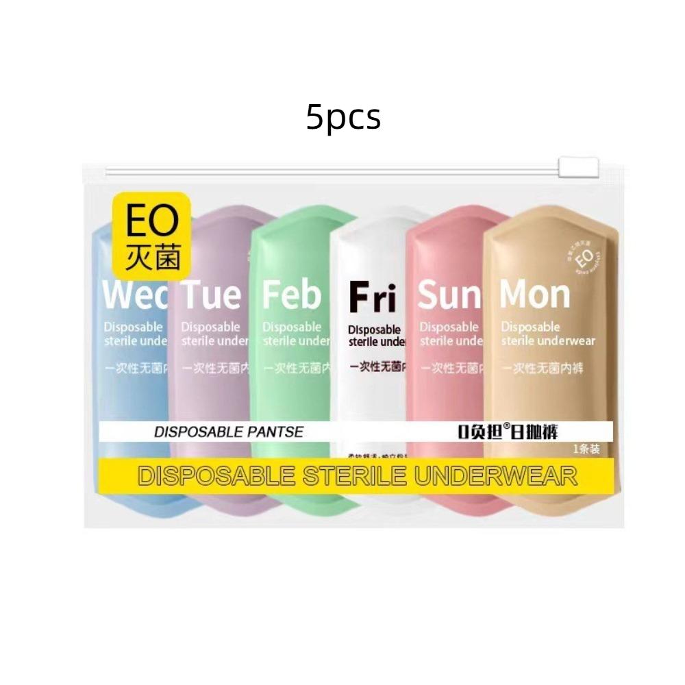 

5/7 шт. Хлопковая ластовица Женские одноразовые трусики Средняя посадка Женское нижнее белье для Путешествий XXXL-Colorful 5Pcs