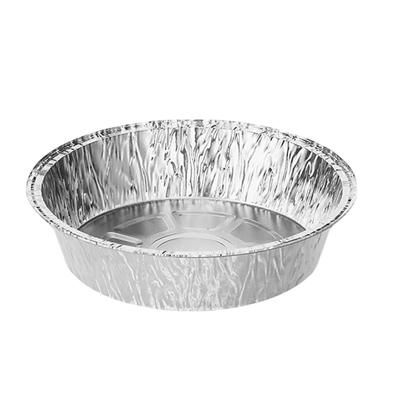 20pcs 9-inch Uncovered Fryer Tin Foil Tray, Household Circular Tin Paper Box, Baking Tray, Aluminum Foil Box, Tin Foil Bowl